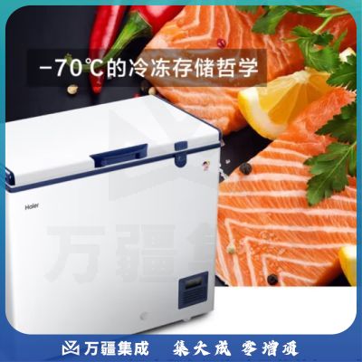 海尔超低温冰柜零下-65/70度商用大容量实验室深冷速冻细胞级海鲜柜冷冻柜可冻金枪鱼三文鱼 DW-60W151EU1丨-70度