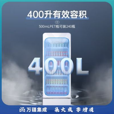 澳柯玛（AUCMA）400L风冷无霜展示柜 商用单门立式冷藏柜 便利店饮料柜保鲜柜 超市冰箱冷柜 SC-400CAE