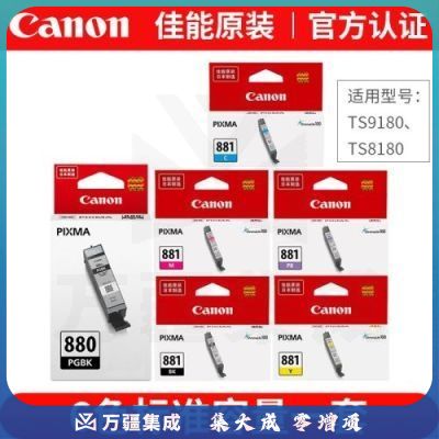 佳能（Canon）PGI-880/CLI881原装墨盒适用于TS8380/9180/ts9580 六色标准墨盒套装