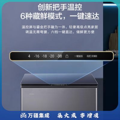 海尔冰柜家用冷藏冷冻两用风冷无霜200/241升-38度超低温深冷速冻卧式小型冷柜一键转换大容量保鲜柜 【晶釉蓝】风冷无霜｜彩晶面板｜ 200L 200WGHEB1