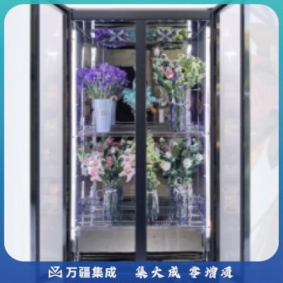喜莱盛鲜花展示柜商用保鲜柜 花店市场鲜花植物陈列立式冷藏展示柜风冷 XLS-XH12B