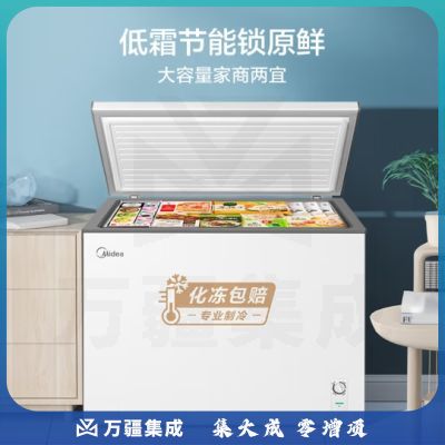 美的301升 商用家用卧式大冷冻囤货冰柜 大容量冷藏冷冻转换冷柜 卧式冰箱 BD/BC-301KMXD(E)