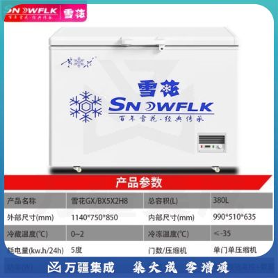 雪花（SNOWFLK）冰柜商用家用大容量卧式冰柜冷柜冷藏冷冻转换柜 GX/BX5X2H8