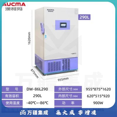 澳柯玛（AUCMA）实验室低温零下-86度保存柜保存箱冷冻冰柜生物制品存放冰箱 零下-86℃丨DW-86L290