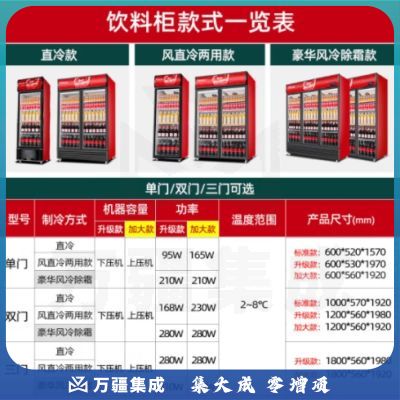 维仕美（Vvmax）饮料展示柜冷藏柜保鲜柜立式冰柜商用冰箱展示柜饮料柜水果保鲜柜冷饮柜啤酒柜 单门上机加深款【纯风冷无霜款】