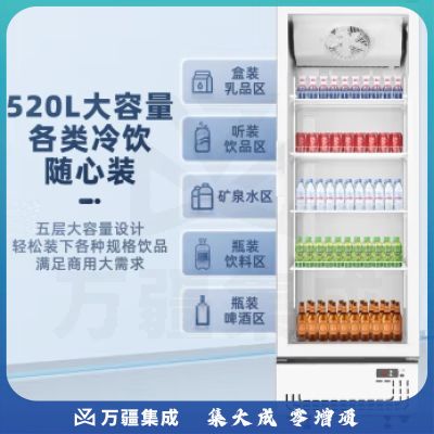 美的（Midea）展示柜商用 520升立式饮料陈列柜冰柜冷藏展示柜 商超便利店鲜花蛋糕啤酒柜 SC-520GWMA(Q)