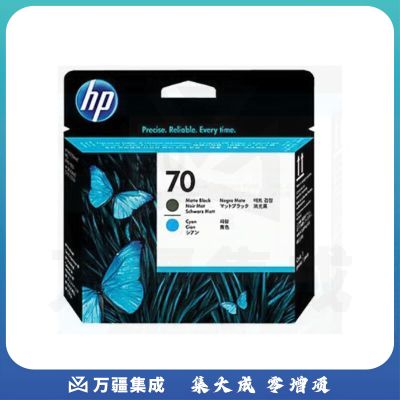 惠普（HP）原装70打印头适用Z2100/3100/3200/5200/5400系列大幅面打印机绘图仪墨盒C9404A(消光黑+青色)
