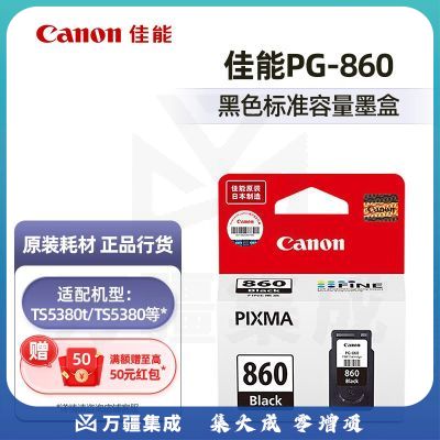佳能（Canon）PG-860/CL-861原装墨盒（适用TS5380/TS5380t） 标准容量PG-860黑色