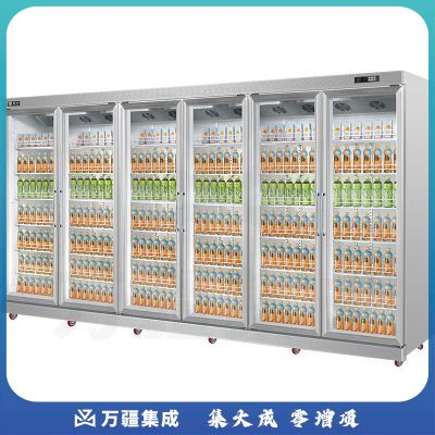 圣托（Shentop）商用冷藏柜保鲜冰柜 大型分体式六门饮料陈列柜 便利店商超冰箱展示柜 STLS-GS6