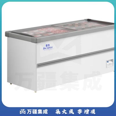 雪花（SNOWFLK）冰柜商用展示柜冷藏柜冷藏冷冻展示柜大容量冷柜玻璃保鲜卧式冰柜 2米岛柜780L