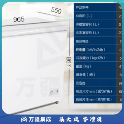 晶弘 BC/BD-202D1 202升冰柜 白色小型冷柜 Z10007