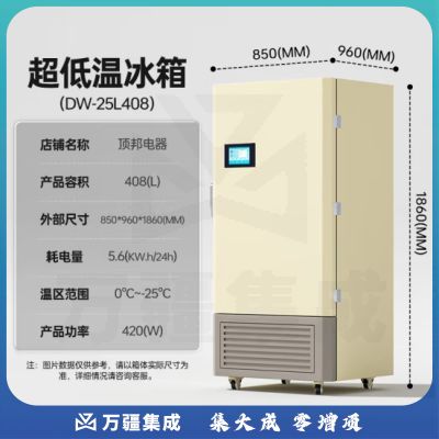 顶邦（DINGBANG）超低温冰柜 实验室专用零下-25度超低温冰箱 立式留样储藏冷冻柜DW-25L408
