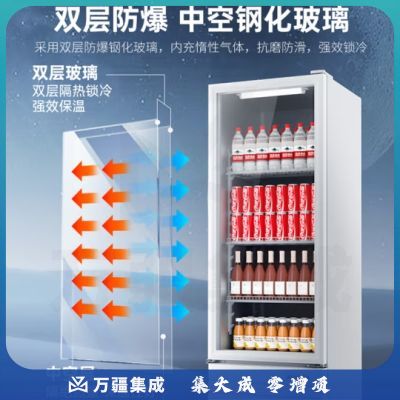 澳柯玛（AUCMA）329升大容量单门冷藏展示柜 商用冰箱 超市饮料啤酒保鲜立式冷柜 茶叶陈列冰柜铜管 SC-329SNEB