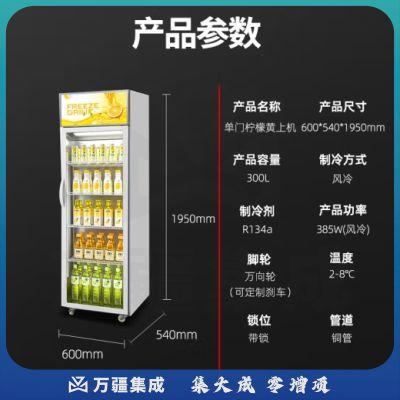 喜莱盛展示柜冷藏大容量商用陈列冷柜 超市便利店冰箱单门双门啤酒饮料柜风冷XLS-N300F