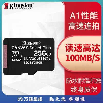 金士顿 256GB TF（MicroSD） 存储卡 U3 A1 V30 手机内存卡 读速100MB/s 写速85MB/s  KF-C38256-4K SDCS2/256GB