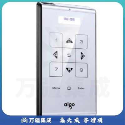 爱国者（aigo）2TB USB3.0 移动硬盘 M21 银色 触控式 自动休眠上锁 加密移动硬盘