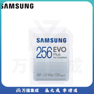 三星（SAMSUNG）256GB SD存储卡EVO Plus U1 V10读速130MB/s高速数码相机内存卡MB-SC256K/CN
