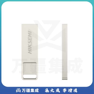 海康威视(HIKVISION) 64GB USB2.0 金属U盘X301刀锋银色 一体封装防尘防水 电脑车载投标高速优盘