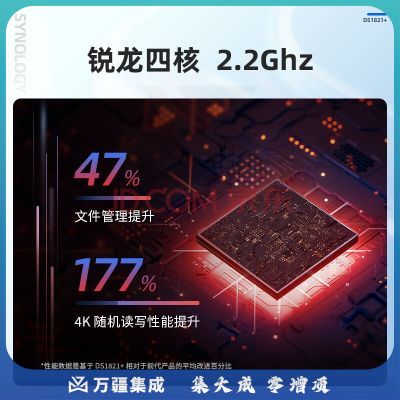 群晖（Synology）DS1821  搭配8块希捷(Seagate) 8TB酷狼IronWolf ST8000VN004硬盘 套装