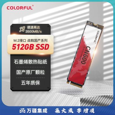 七彩虹(Colorful) 512GB SSD固态硬盘 M.2接口(NVMe协议) CN600战戟国产系列 读速高达3500MB/s