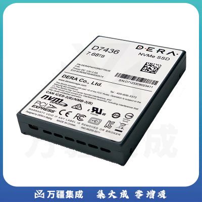 紫光得瑞 DERA NVME SSD D7456固态硬盘 PCIE接口 企业级硬盘SSD固态硬盘 U.2 6.4TB