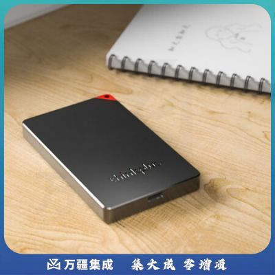 联想 移动固态硬盘 thinkplus移动固态硬盘 USB3.2高速移动固态硬盘PSSD移动硬盘小巧便携读取400MB/S US100黑色【512G】