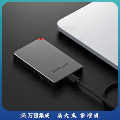 联想 thinkplus移动固态硬盘 USB3.1高速PSSD移动硬盘小巧便携读取400MB/S US100黑色 1T
