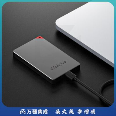联想 thinkplus移动固态硬盘 USB3.1高速PSSD移动硬盘小巧便携读取400MB/S US100黑色 1T