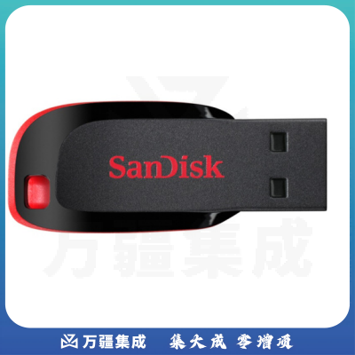 闪迪 (SanDisk)32GB USB2.0 U盘 CZ50酷刃 黑红色