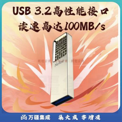 朗科（Netac）64GB USB3.2 Gen1 U盘 U327 全金属高速迷你镂空设计闪存盘 创意中国风 珍珠镍色