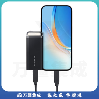 三星（SAMSUNG）2TB Type-c USB 3.2 移动固态硬盘（PSSD）T5 EVO 星耀黑 手机直连笔记本外接 大容量MU-PH2T0S