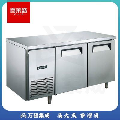 喜莱盛 XLS-S12C2F 保鲜冷藏工作台冰柜 厨房冰箱不锈钢平冷操作台冷柜