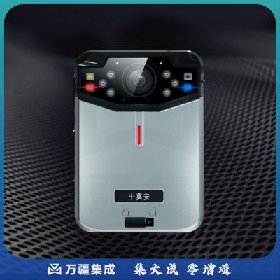 中冀安执法记录仪DSJ-H4 2160P红外夜视红蓝爆闪 双电20小时连续录像 256G
