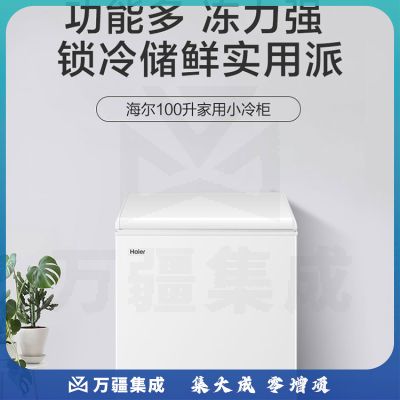 海尔BC/BD-100GHZ 100升冰柜小型单温冷柜家用商用 一级能效冷藏冷冻柜强劲冻力速冷锁鲜卧式冰箱