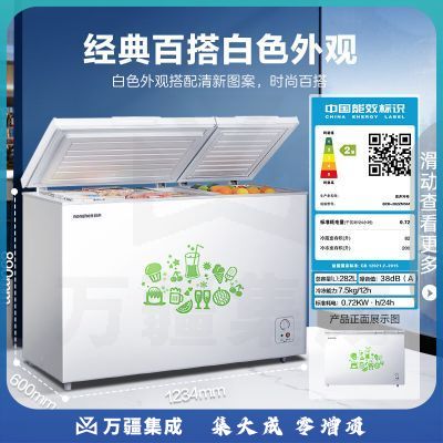 容声（Ronshen） BCD-282ZMSM 282升冰柜家用商用冷藏冷冻双温冷柜 大容量 卧式厨房冰箱