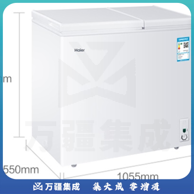 海尔（Haier） 208升 大冷冻小冷藏 双箱双温区冰柜 卧式冰箱 家用商用二合一 冷柜 FCD-208XHT