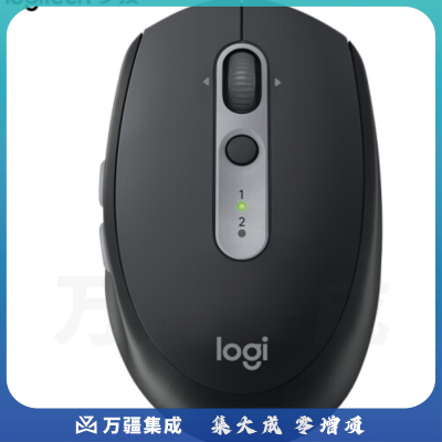 罗技 M590 轻音鼠标 无线蓝牙双模 办公鼠标 对称鼠标 带优联接收器 多设备静音无线鼠标_石墨黑