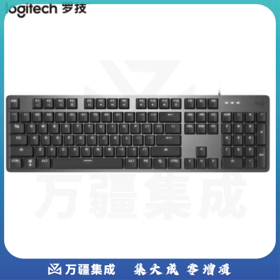 罗技（Logitech）K845 有线机械键盘 办公键盘 104键 全尺寸 单光 黑色 TTC轴 茶轴
