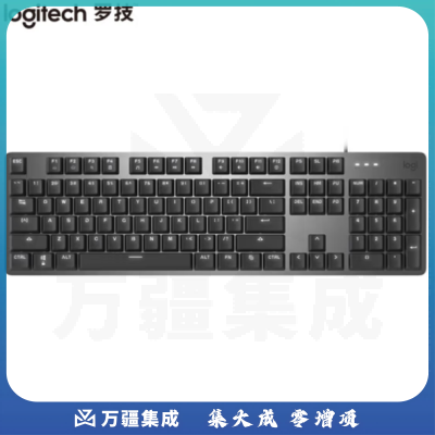 罗技K845 有线机械键盘 办公键盘 104键 全尺寸 单光 黑色 TTC轴 红轴