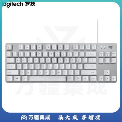 罗技K835 有线机械键盘 办公键盘 84键 白色 TTC轴 青轴