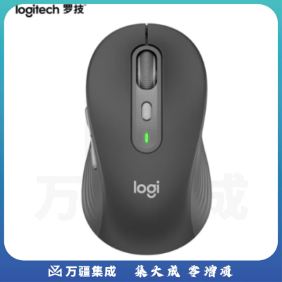 罗技（Logitech）M750M 通用版鼠标 无线蓝牙鼠标 静音鼠标 对称鼠标 黑色 带Logi Bolt USB接收器