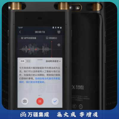 科大讯飞 AI智能录音笔SR702终身免费转写 32G+云储存星空灰