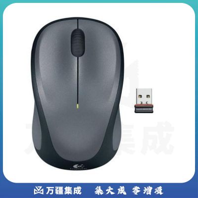 罗技 M235 无线鼠标 对称鼠标 优联 黑色 带无线2.4G接收器（10个起售）