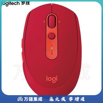 罗技 M590 多设备静音无线鼠标_宝石红