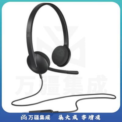罗技（Logitech）H340 立体声USB耳机 带麦克风话筒 电脑笔记本办公耳麦 黑色