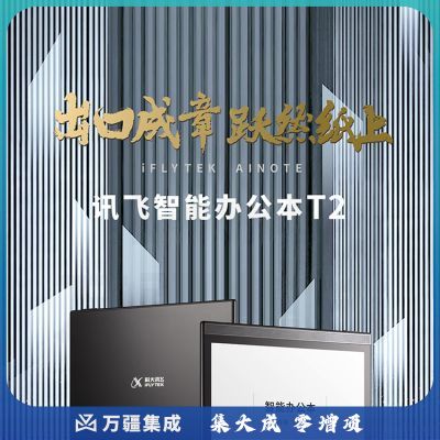 科大讯飞T2 智能办公本电纸书 10英寸 语音转写 黑色