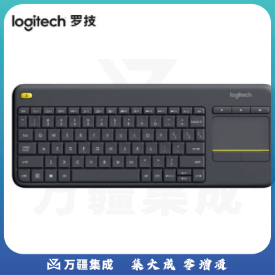 罗技（Logitech）K400Plus安卓智能电视键盘 电脑笔记本智能触摸面板无线触控键盘 带优联 黑色
