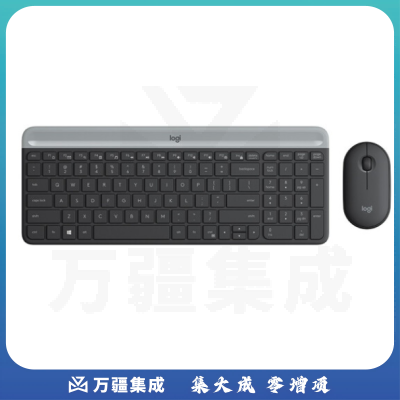 罗技 MK470 键鼠套装 无线键盘鼠标全尺寸超薄 无线2.4G接收器黑色
