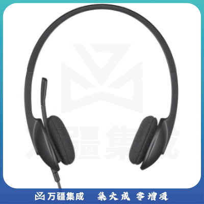 罗技（Logitech） H340 USB接口耳麦 头戴式耳机 带麦克风话筒 电脑办公教育培训学习 H340