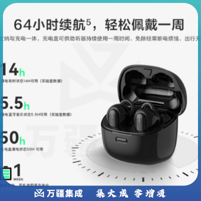 科大讯飞(iFLYTEK) 智能助听器老年人耳聋耳背无线入耳式隐形充电耳机轻中度16通道双耳降噪 讯飞助听器悦享版HB-01【黑色】